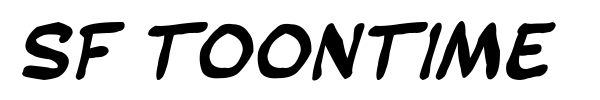 SF Toontime font preview